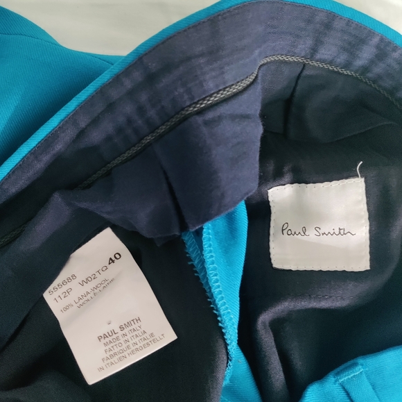 Paul Smith Blue teal pants - Picture 3 of 5